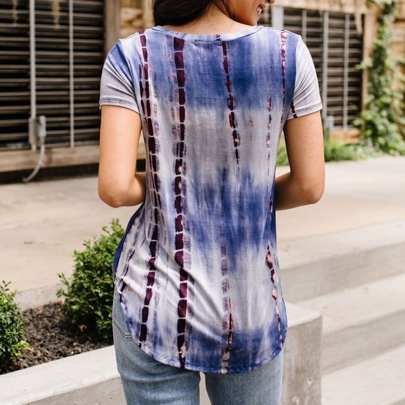 Bamboo Blues Tie Dye Top - Picture 10 of 12